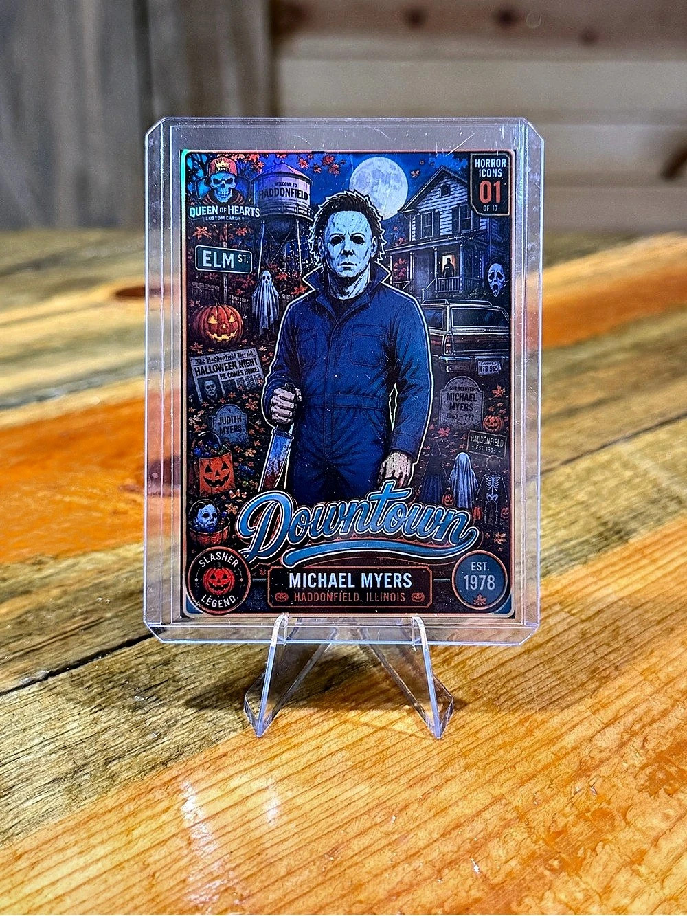 Michael Myers Custom Downtown Halloween Card